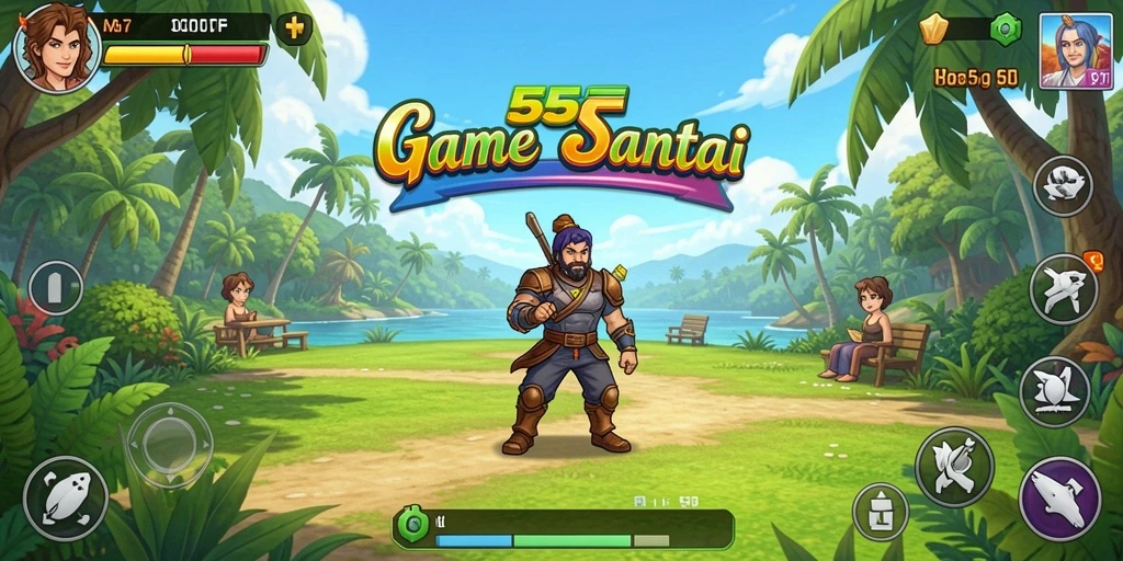 Screenshot gameplay yang menampilkan keseruan bermain 555F.