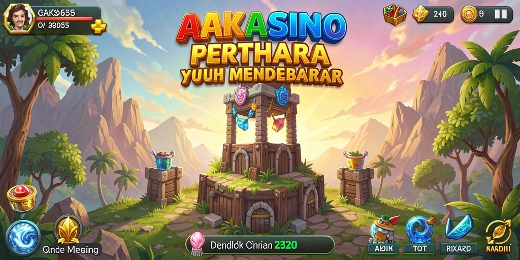 Gameplay AAKASINO dengan menara dan serangan musuh yang intens.
