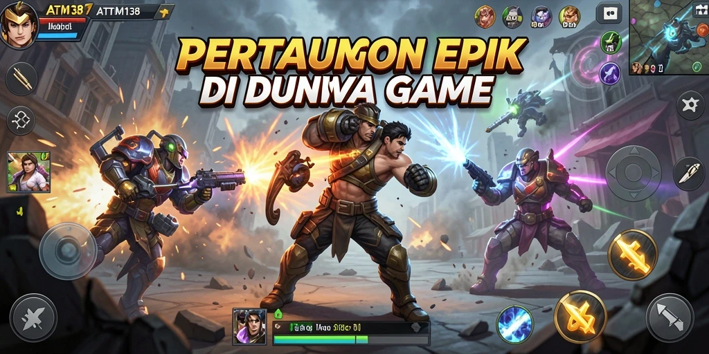 Screenshot utama menampilkan gameplay Fighting yang intens dan seru.