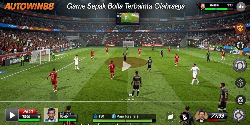 Tangkapan layar AUTOWIN88 menampilkan suasana pertandingan sepak bola yang mendebarkan.
