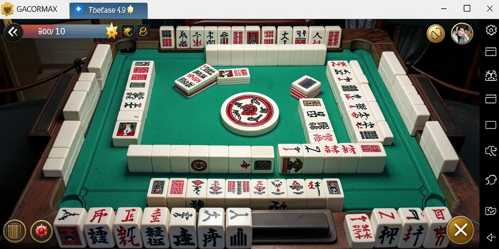 Tampilan gameplay GACORMAX yang menarik dan seru dalam permainan Mahjong.