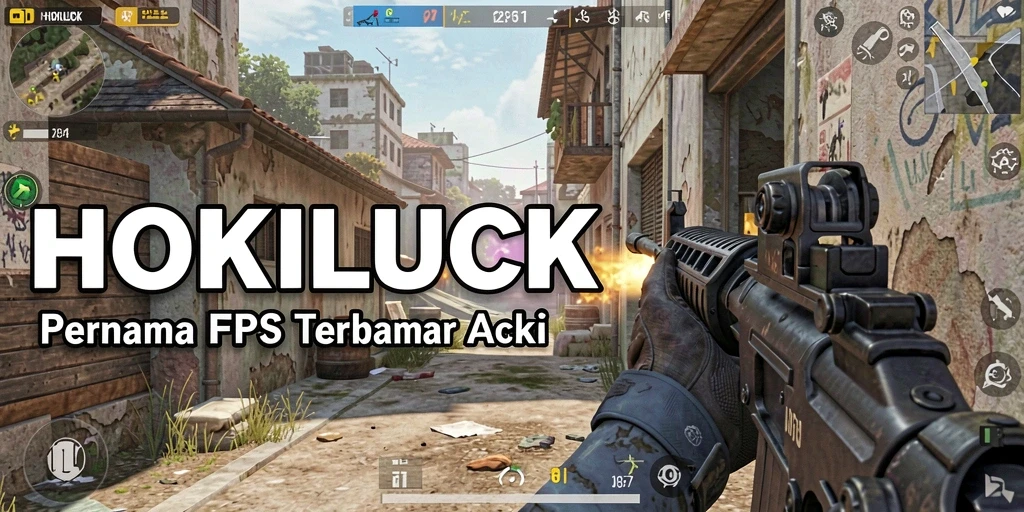 Screenshot HOKILUCK menunjukkan aksi tembak-menembak yang mendebarkan.