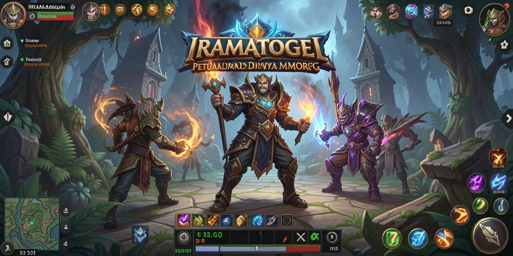 Screenshot gameplay IRAMATOGEL menampilkan dunia fantasi yang menakjubkan.