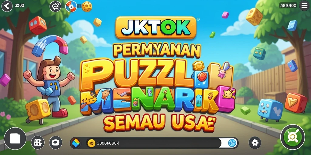 Tampilan gameplay JKTOK yang penuh warna dan menantang.