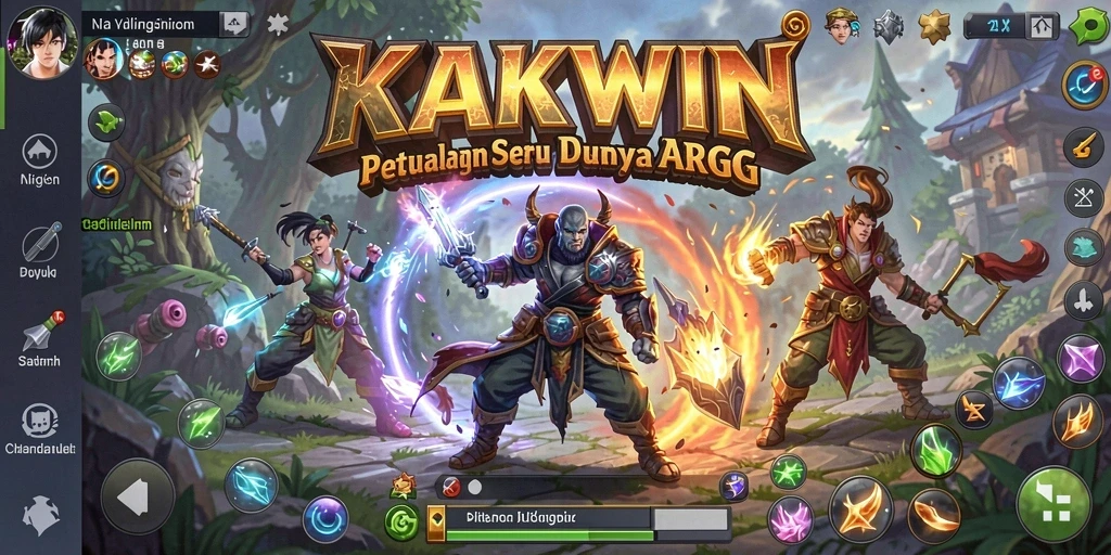 Tangkapan layar KAKWIN menunjukkan aksi seru dalam pertarungan ARPG.