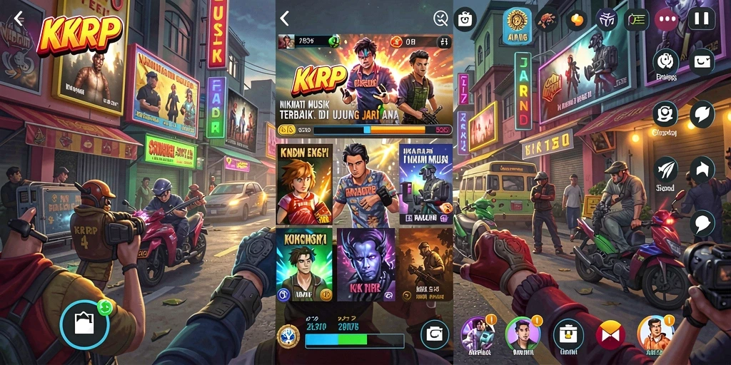 Tampilan gameplay KKRP yang menarik dan interaktif.
