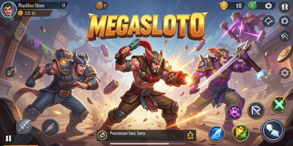 Gameplay intens di <strong>MEGASLOTO</strong> yang memicu adrenalin pemain.
