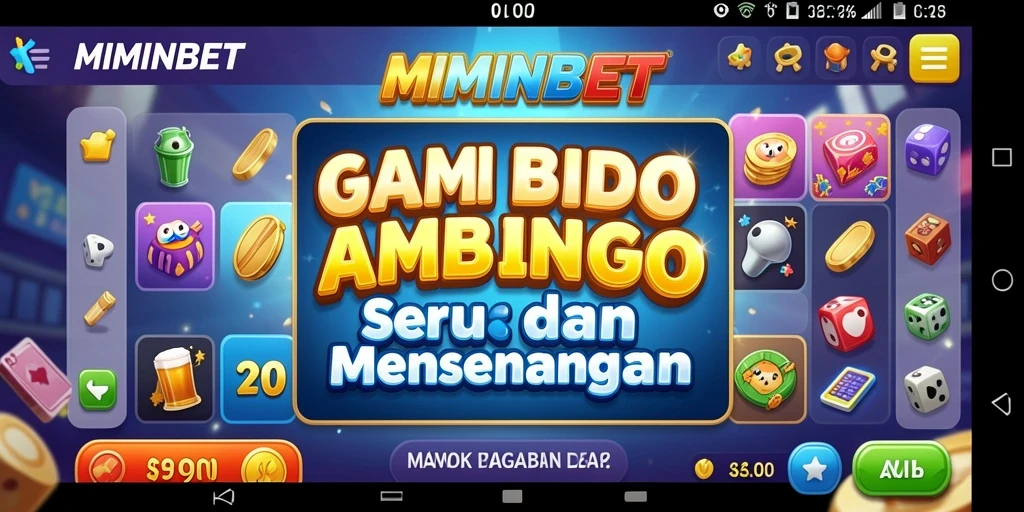 Screenshot gameplay MIMINBET yang menunjukkan kartu bingo yang menarik.