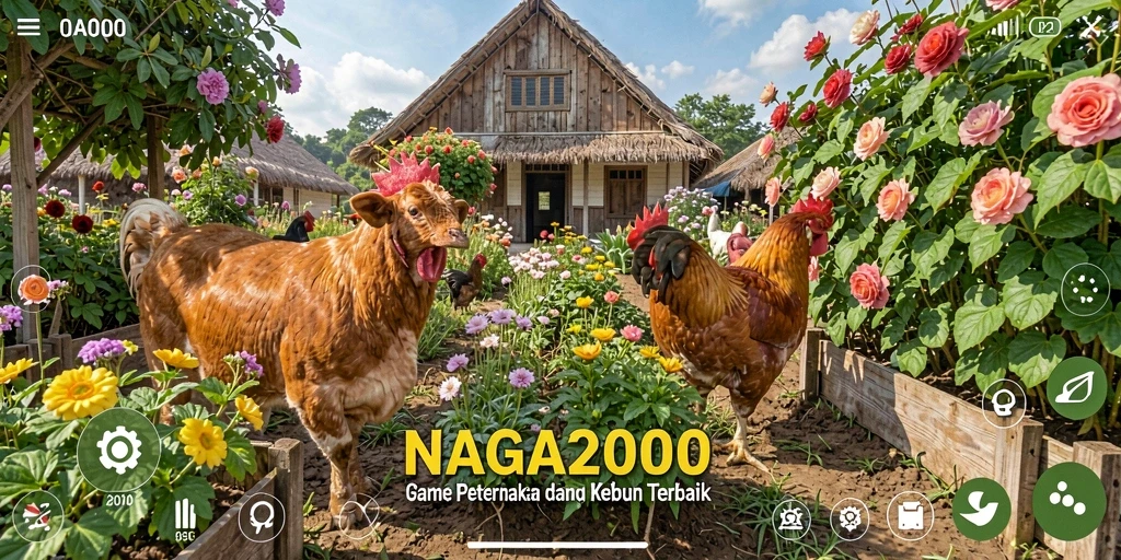 Screenshot utama NAGA2000 menampilkan gameplay pertanian yang seru.