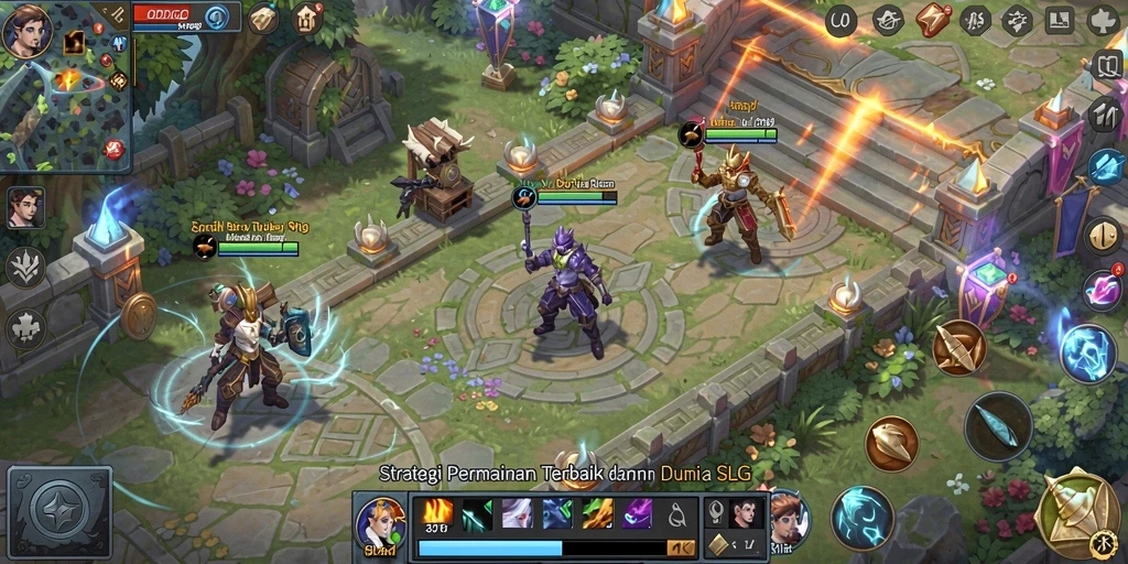 Screenshot ODDIGO yang menampilkan aksi pertempuran strategis yang seru.