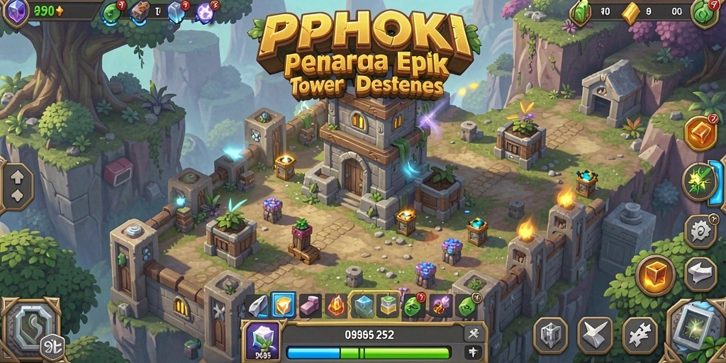 Gameplay PPHOKI menunjukkan strategi menara pertahanan yang seru.