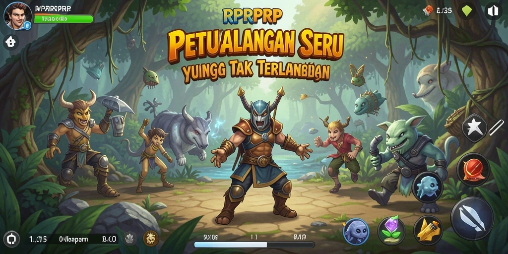 Tampilan gameplay seru dalam RPRPRP yang penuh tantangan.