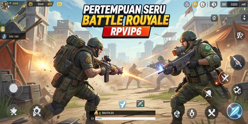 Tampilan gameplay seru dari RPVIP6 dalam pertempuran Battle Royale.