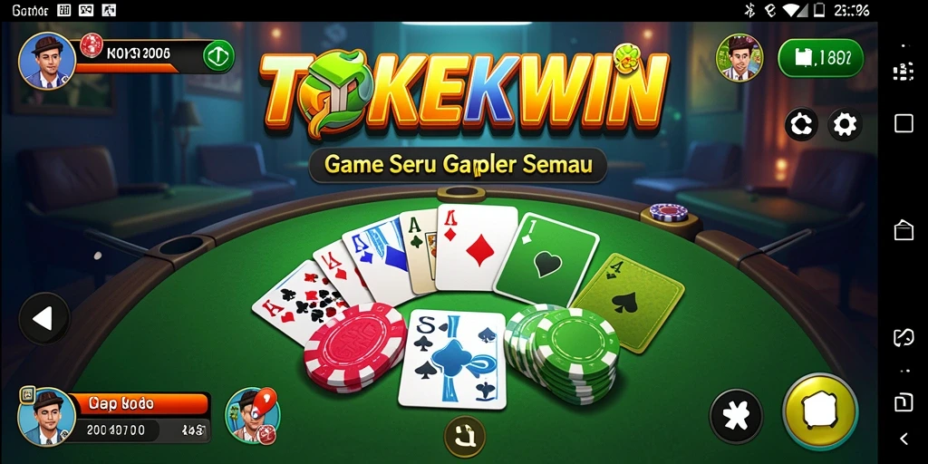 Gameplay seru di TOKEKWIN dengan suasana Gaple yang menarik.