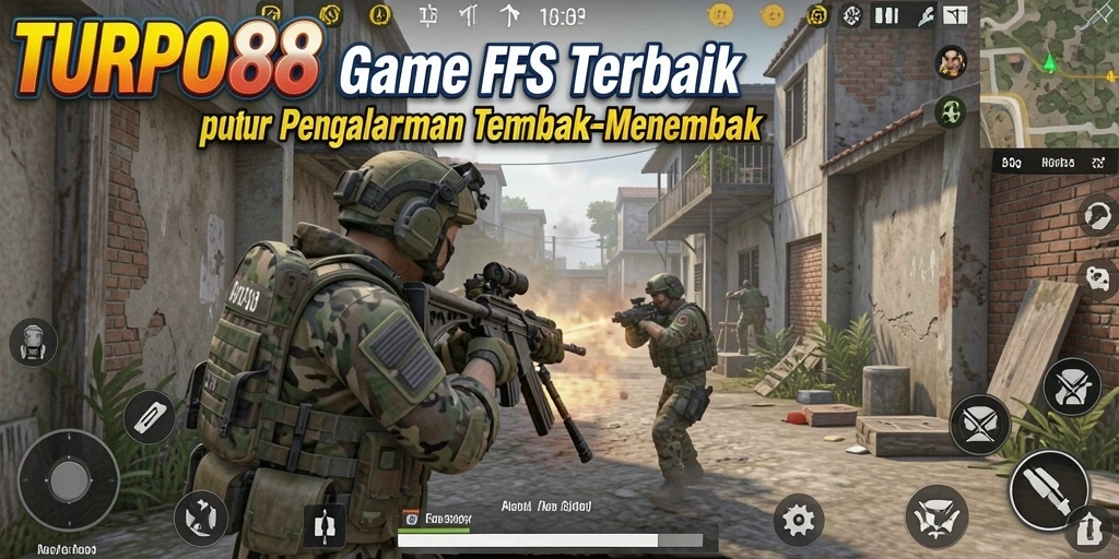 Tampilan gameplay seru dari TURBO88 dengan aksi tembak-menembak yang mendebarkan.