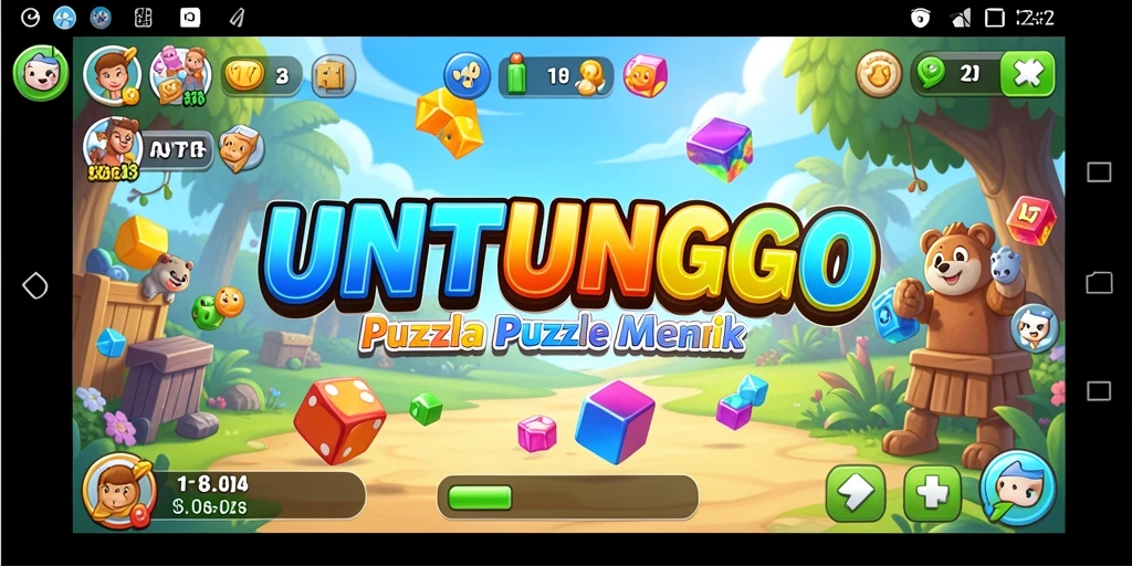 Tampilan gameplay UNTUNGGO yang seru dan menantang.