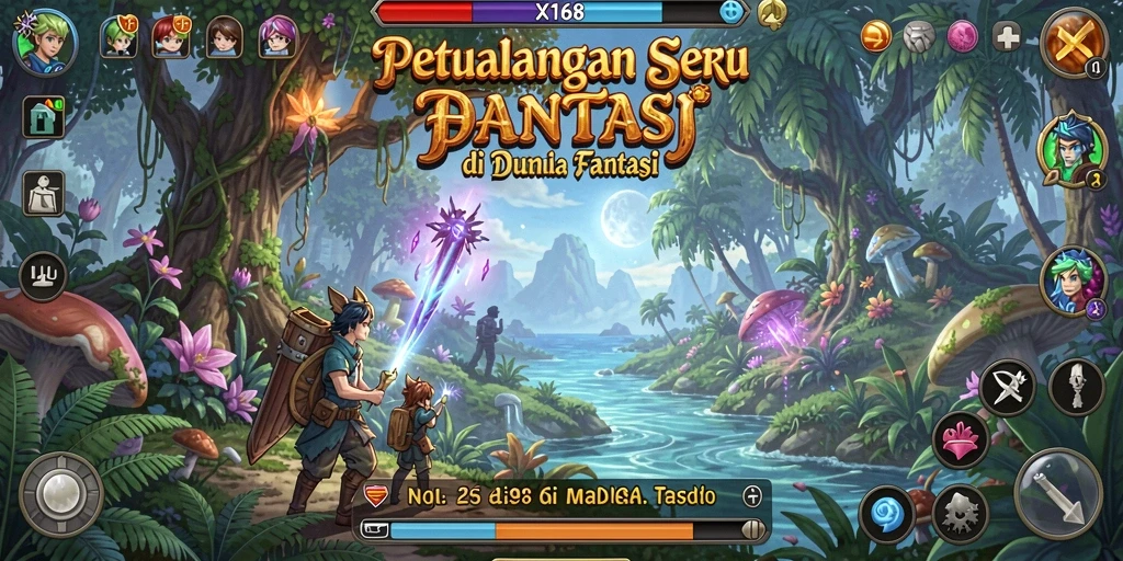 Screenshot X168 menampilkan petualangan menakjubkan dengan grafik yang memukau.
